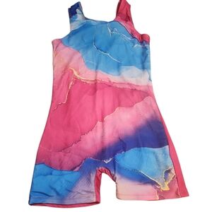 Jeskids Colorful Abstract Print Leotard